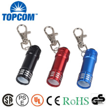 Peanut Shape Aluminum 3 LED Light Key Chain